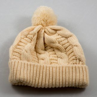 Cable Knit Pom Beanie