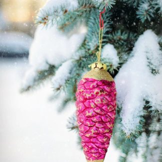 Frosted Pine Cone Ornament