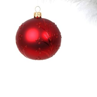 Ruby Glass Bauble